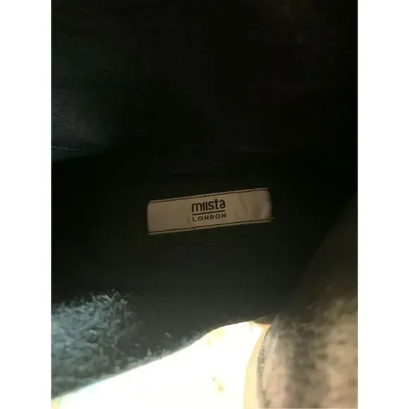 MIISTA LONDON Metallic Silver Boots 9 1/2. Runs small! Likely fit like an 8 1/2. - Picture 7 of 12